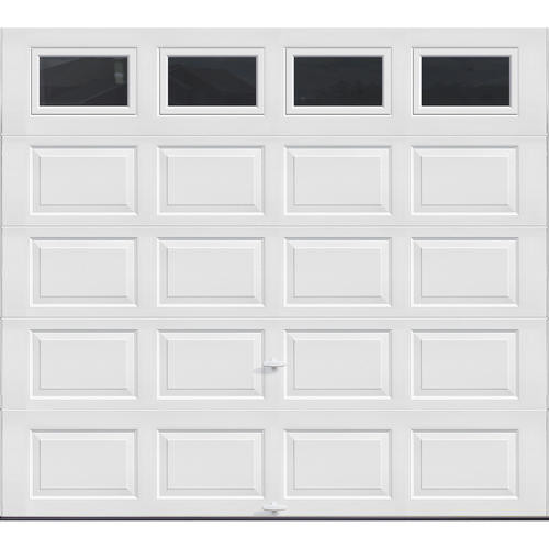 9 Ft Garage Door
 Ideal Door 9 ft x 8 ft 4 Star White Plain Lite Raised