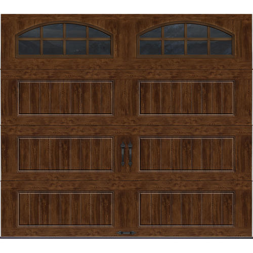 9 Ft Garage Door
 Ideal Door 9 ft x 8 ft Walnut Long Pnl Carriage House