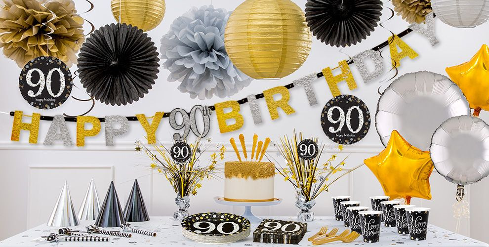 90th Birthday Party Decorations
 Sparkling Celebration 90th Birthday Party Supplies Party