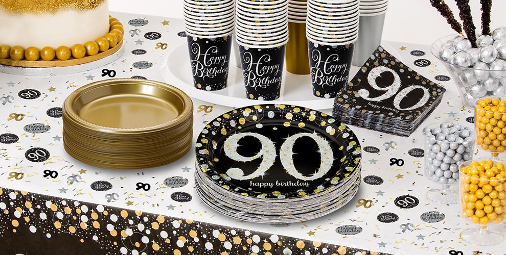 90th Birthday Party Decorations
 Sparkling Celebration 90th Birthday Party Supplies Party