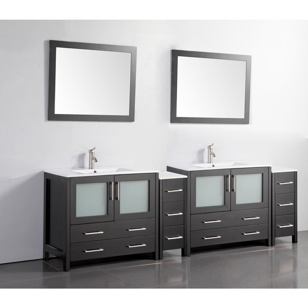 96 Inch Bathroom Vanity
 Shop Vanity Art 96 Inch Double Sink Bathroom Vanity Set 10