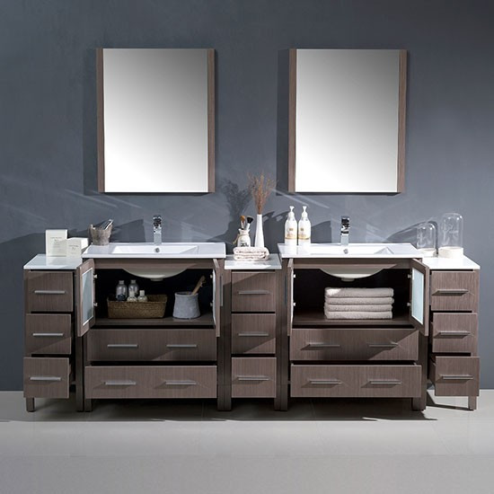 96 Inch Bathroom Vanity
 Fresca Torino double 96 inch Modern Bathroom Vanity