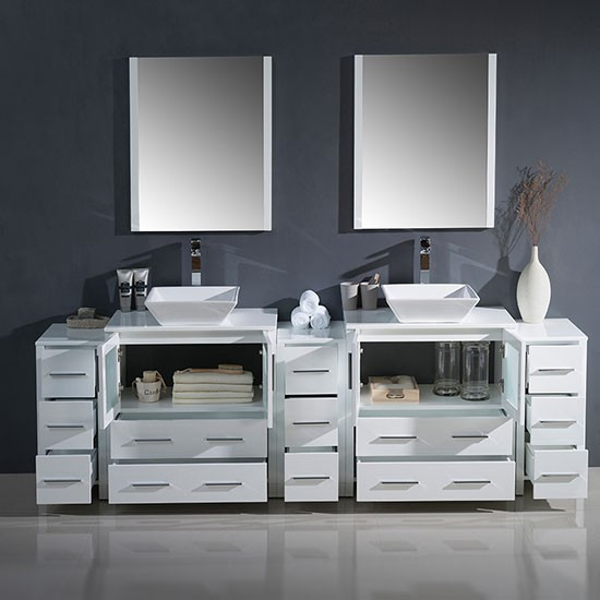 96 Inch Bathroom Vanity
 Fresca Torino double 96 inch Modern Bathroom Vanity