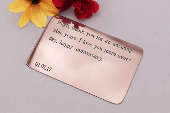 9Th Anniversary Gift Ideas For Him
 9th anniversary tnine year anniversary t for himwallet