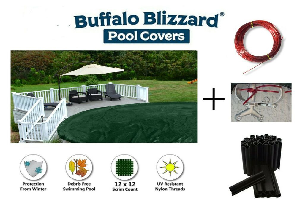 Above Ground Pool Cover Clips
 24 Round Ground Swimming Pool Winter Cover w Clips