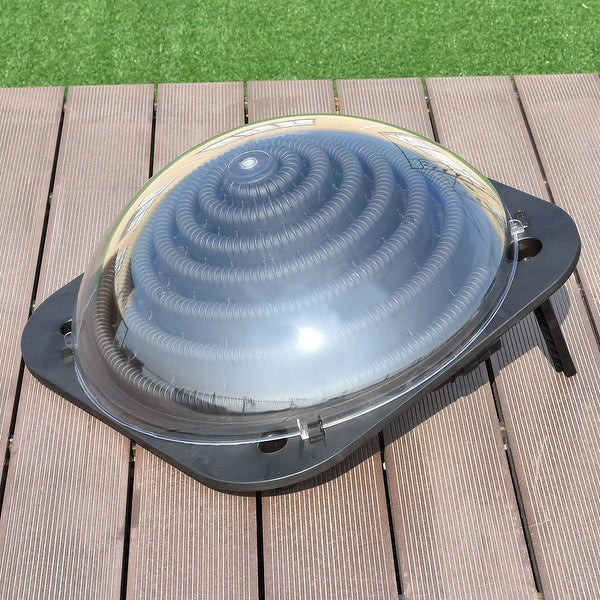 Above Ground Pool Heaters
 Shop Costway Black Outdoor Solar Dome Inground &
