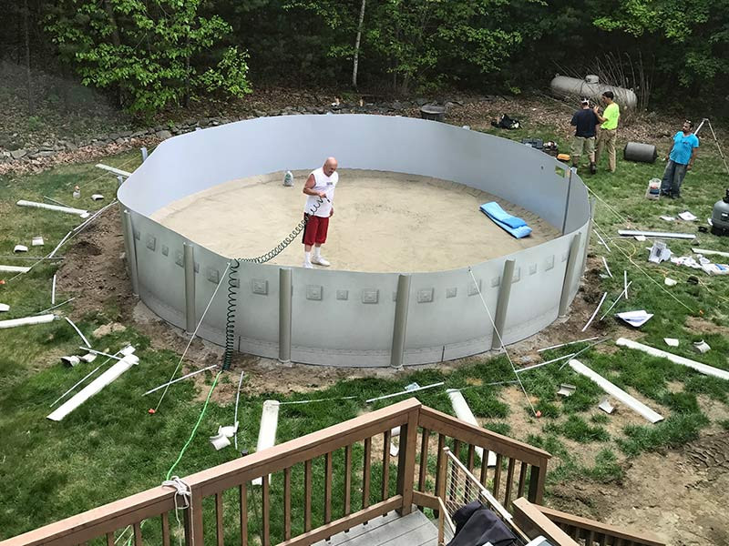 Above Ground Pool Installation
 Ground Pools Spartan Concrete Services Inc