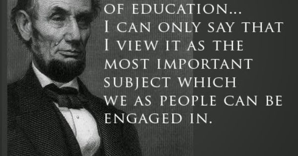 Abraham Lincoln Quotes On Education
 Abraham Lincoln quote on education Words