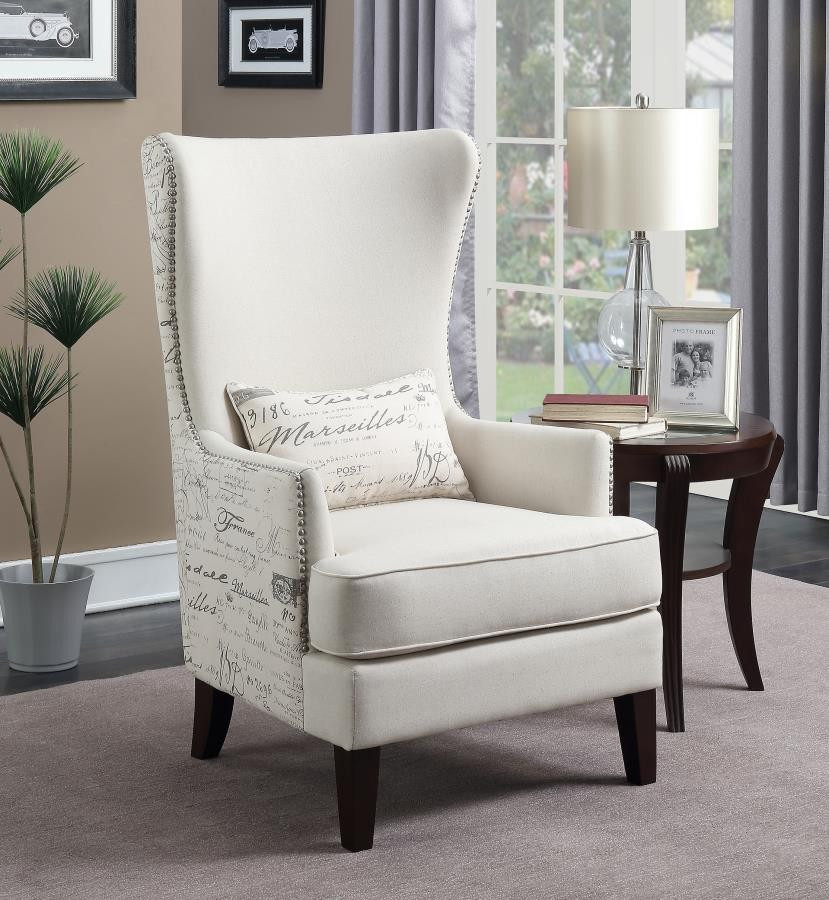 Accent Living Room Chairs
 Traditional Cream Accent Chair