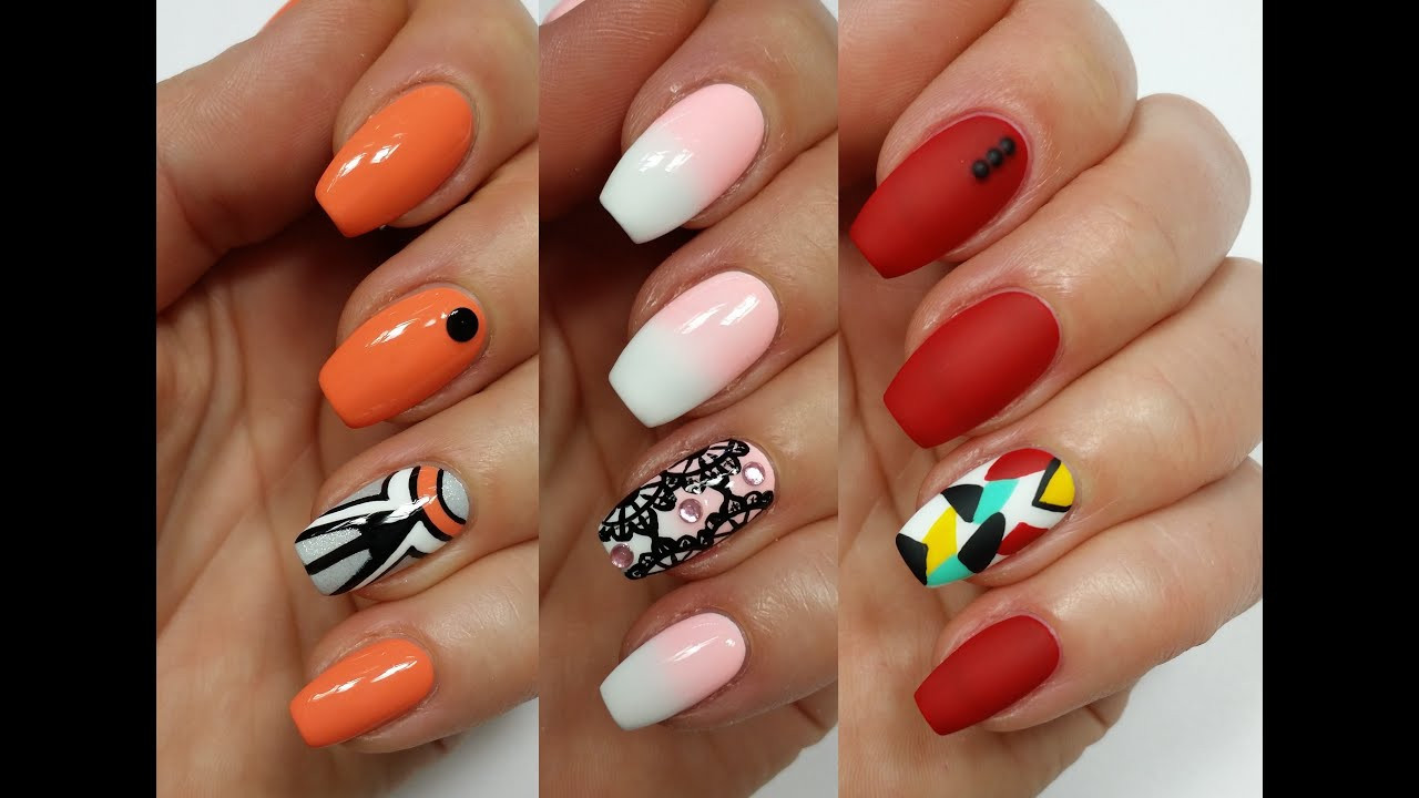 Accent Nail Designs
 3 Easy Accent Nail Ideas Freehand 1 Khrystynas Nail Art