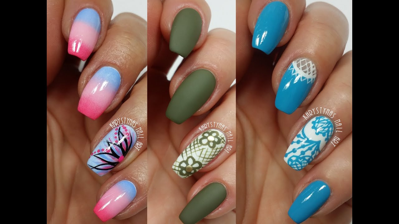 Accent Nail Designs
 3 Easy Accent Nail Ideas Freehand 2 Khrystynas Nail Art