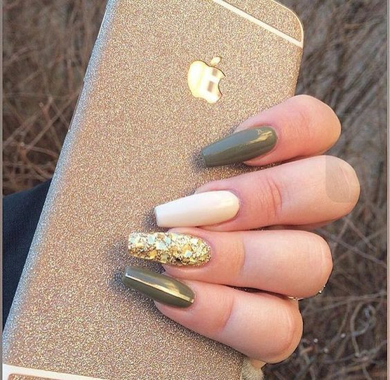 Acceptable Military Nail Colors
 Army Green nail polish with gold on ring finger