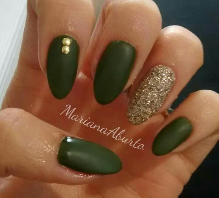 Acceptable Military Nail Colors
 Green military nails gold glitter