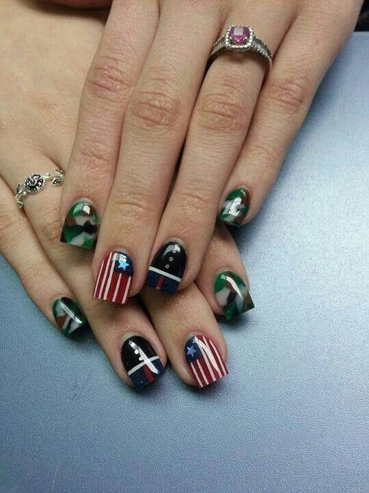Acceptable Military Nail Colors
 Military Nails just the dress blues on one nail and the