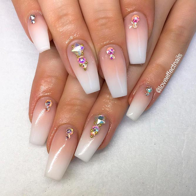 Acrylic Nail Designs With Rhinestones
 21 Gleaming Rhinestones Nail Perfection For An Incredible