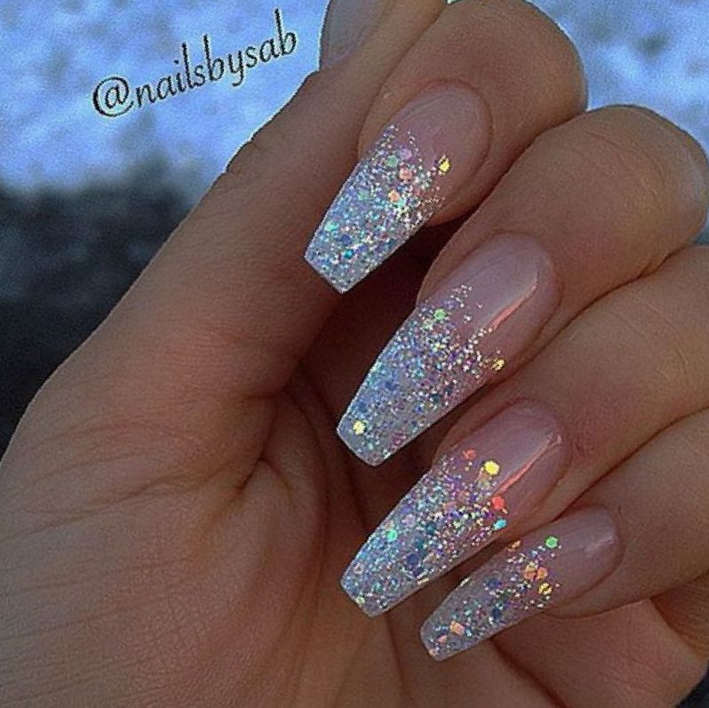 Acrylic Nails With Glitter Tips
 Long Nail Art Designs The Trend The Year PicsRelevant
