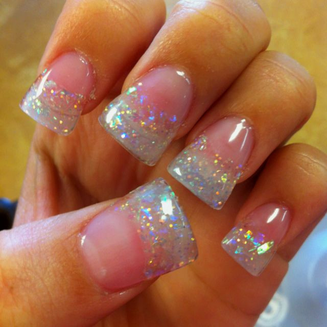 Acrylic Nails With Glitter Tips
 111 best images about Glitter acrylic nail tips on