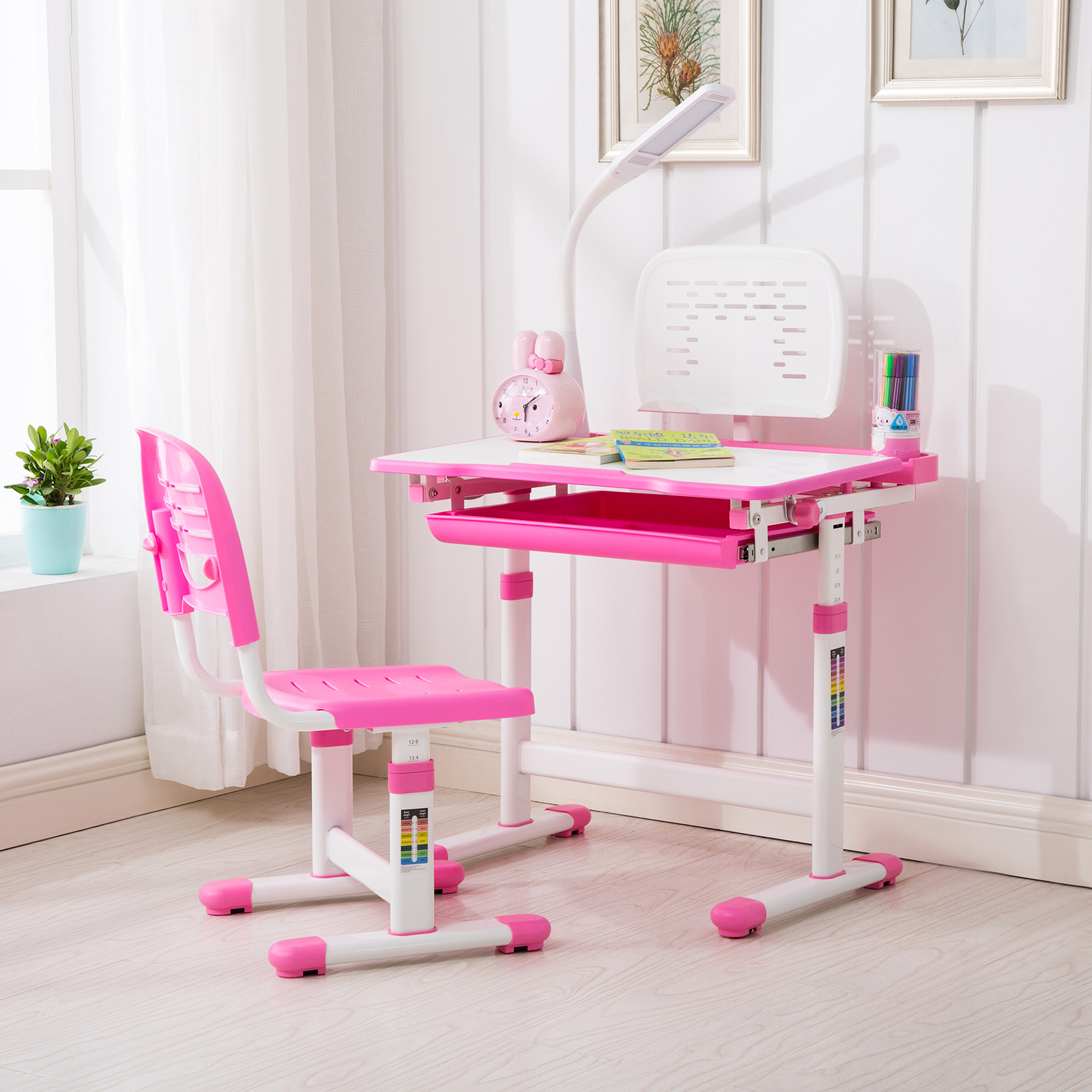 Adjustable Kids Table
 Pink Adjustable Children s Study Desk Chair Set Child Kids