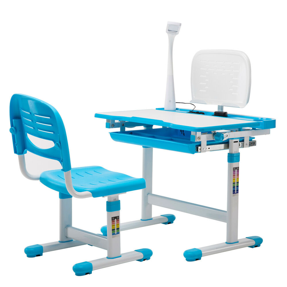 Adjustable Kids Table
 Mecor Blue Adjustable Children s Study Desk Chair Set Kids