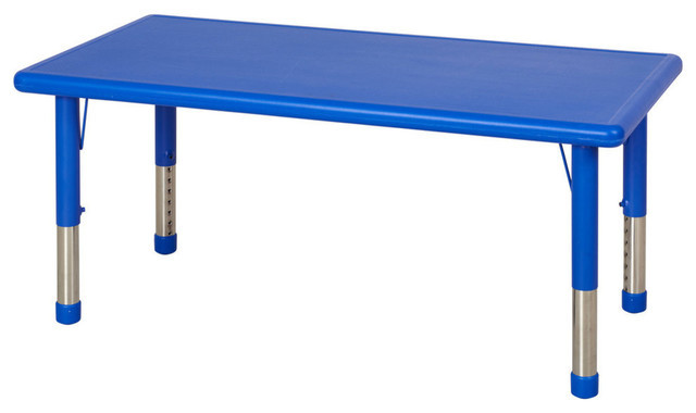 Adjustable Kids Table
 Resin Adjustable Activity Table Blue Contemporary