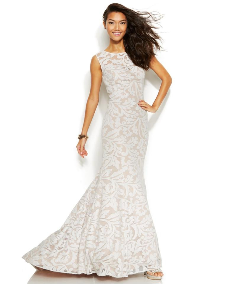 Adrianna Papell Wedding Dress
 Adrianna Papell Sleeveless Embroidered Lace Mermaid