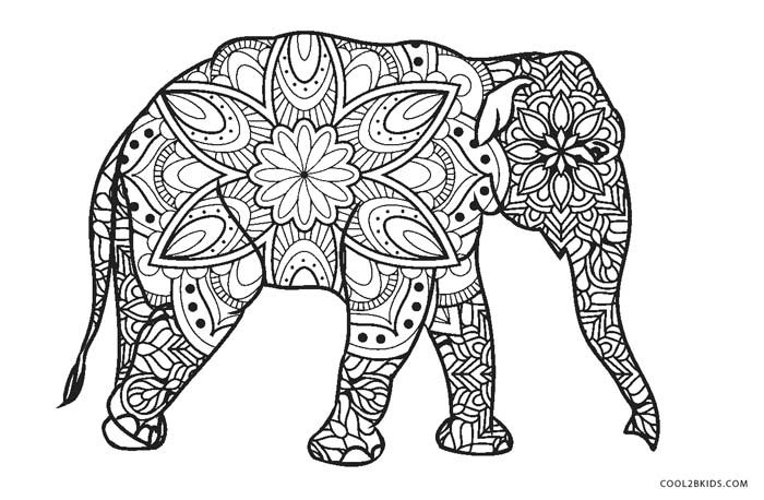 Adult Coloring Book Elephant
 Free Printable Elephant Coloring Pages For Kids