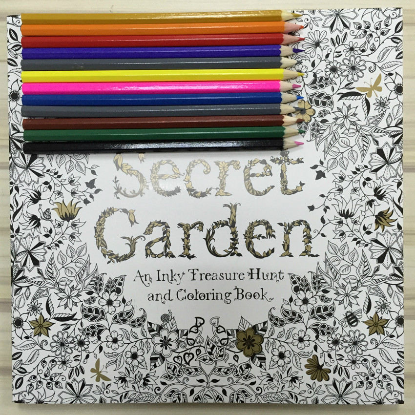 Adult Coloring Book Pencils
 Secret Garden Coloring Book Adult Coloring Book Hand drawn