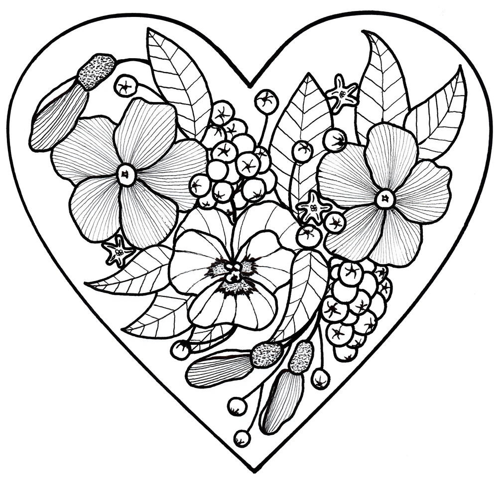 Adult Coloring Book Pictures
 All My Love Adult Coloring Page