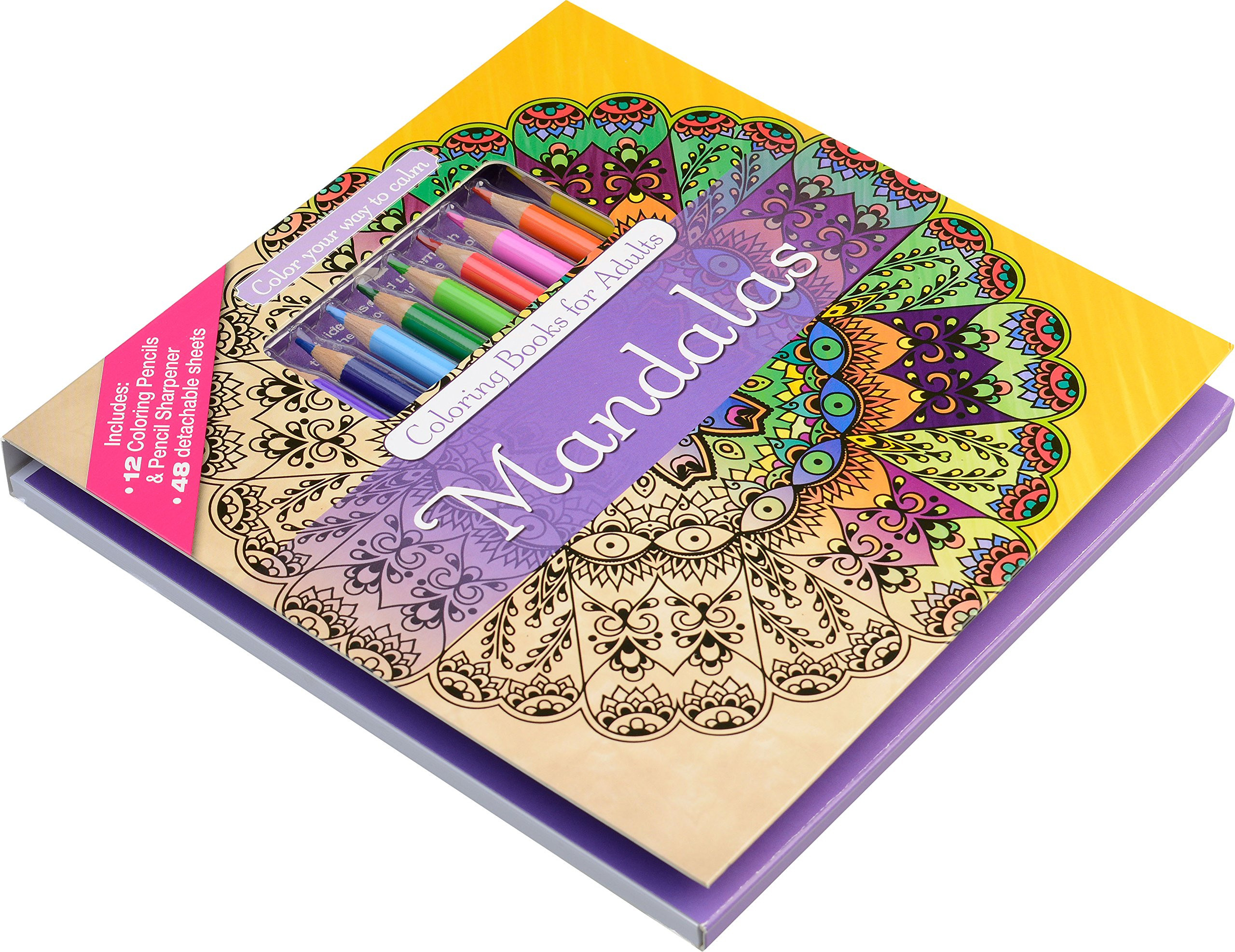 Adult Coloring Books And Pencils
 Mandalas Adult Coloring Book Set With 24 Colored Pencils