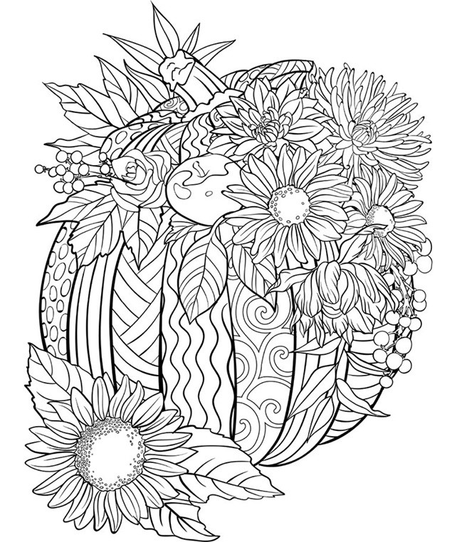Adult Coloring Books Crayola
 Pumpkin Coloring Page