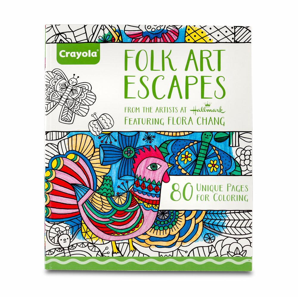 Adult Coloring Books Crayola
 Amazon Crayola Folk Art Escapes Coloring Book Toys