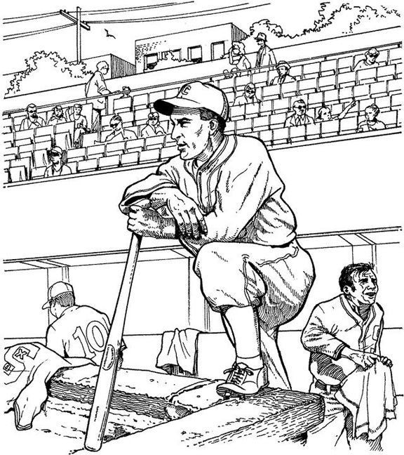 Adult Coloring Books For Boys
 Baseball Coloring Pages For Adult