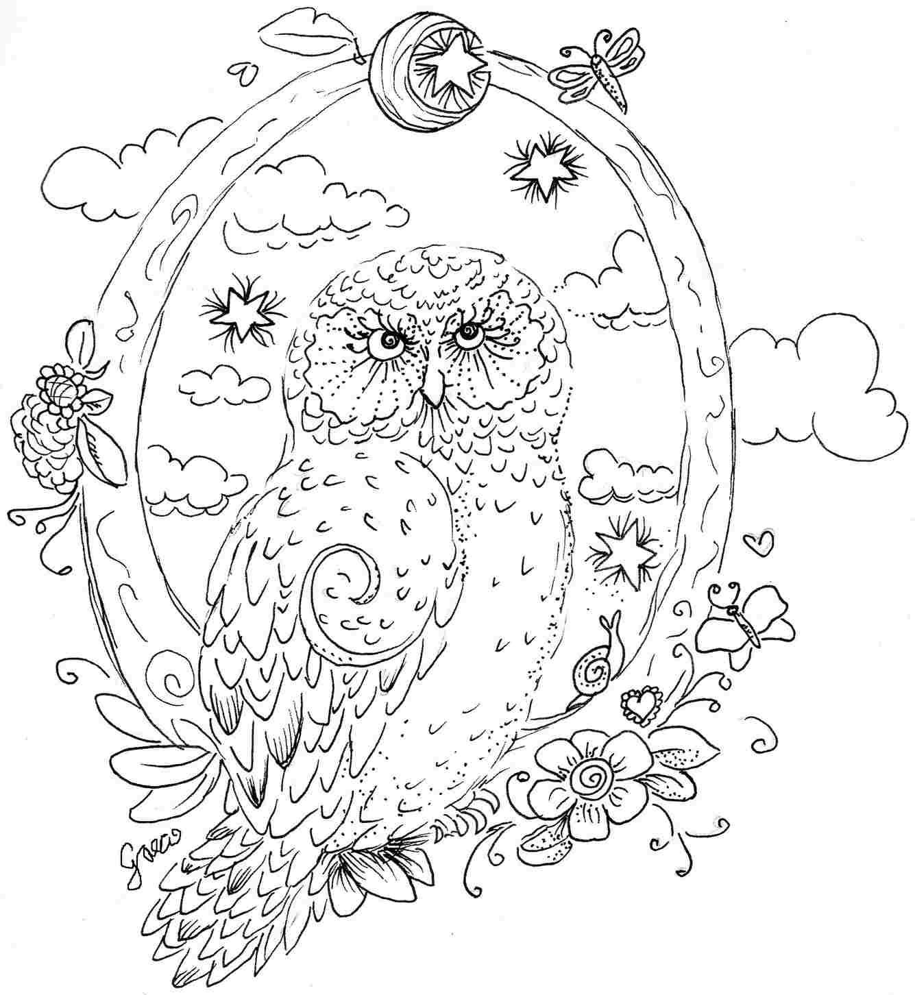 Adult Coloring Books For Boys
 Printable Coloring Pages For Adults Owls Owl Coloring
