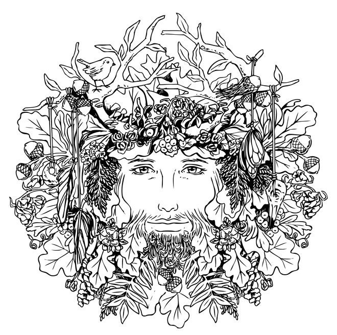Adult Coloring Books For Men
 Printable Fun The Green Man Coloring Pages