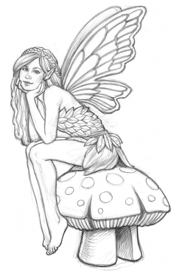 Adult Coloring Pages Fairy
 FAIRY COLORING PAGES