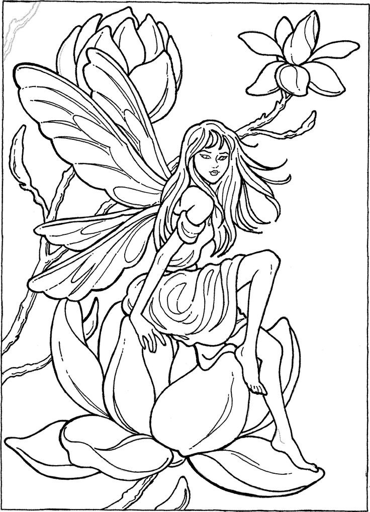 Adult Coloring Pages Fairy
 820 best Fantasy Coloring Fairy Kingdom images on