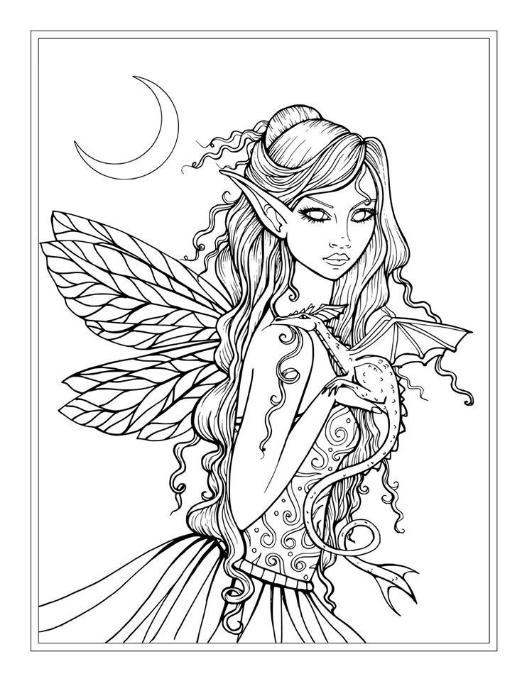 Adult Coloring Pages Fairy
 Molly Harrison Fairy Coloring Mystical