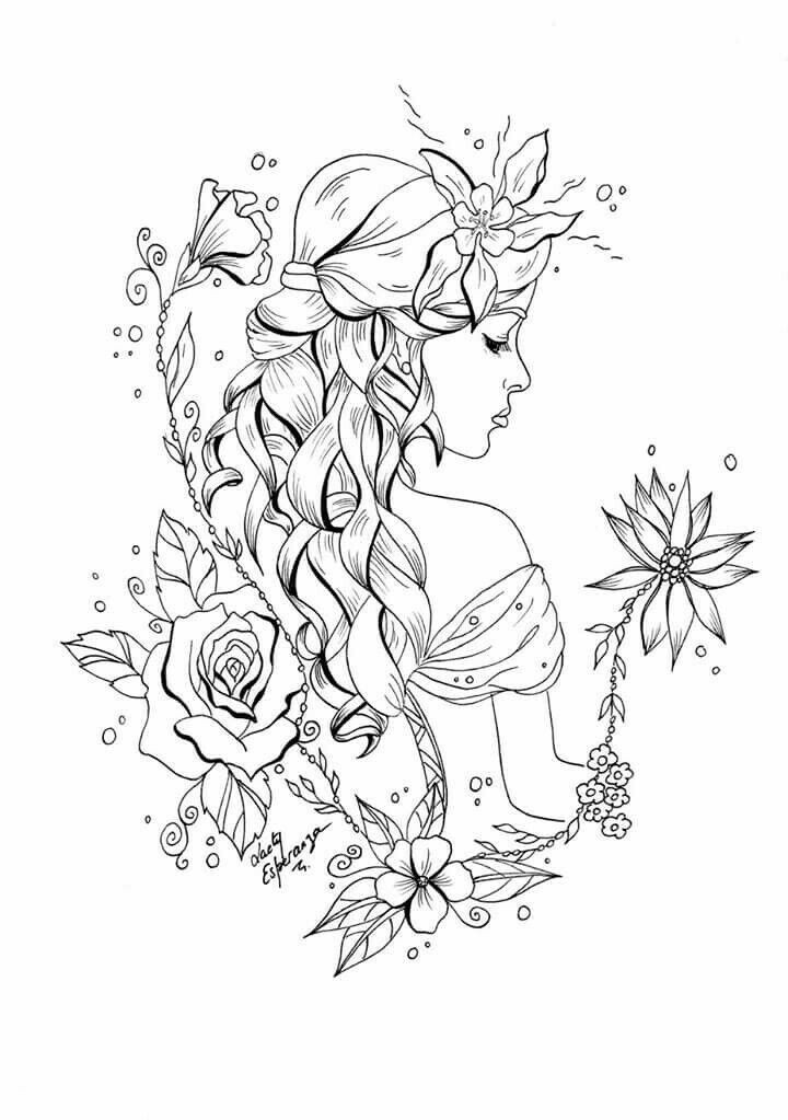 Adult Coloring Pages Fairy
 Braids of Beauty Grayscale Gallery
