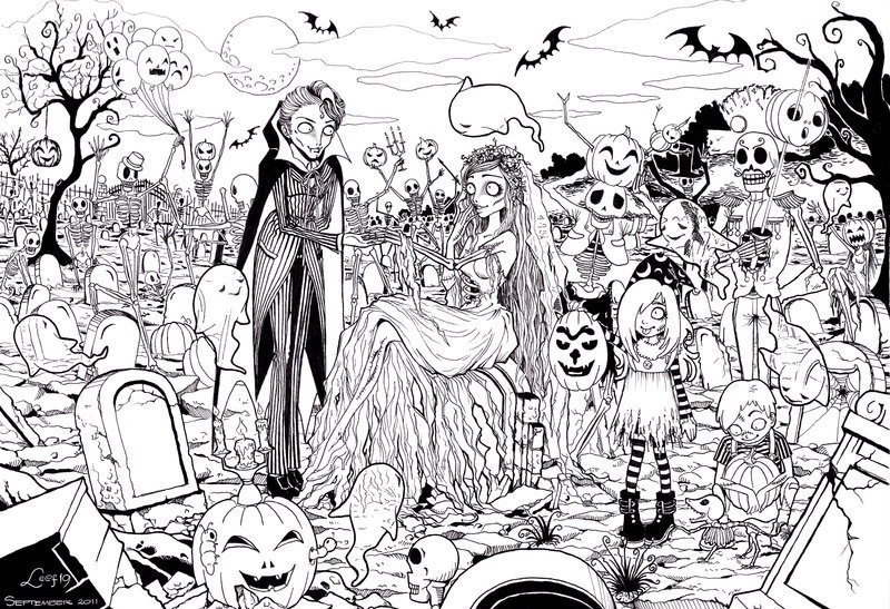Adult Coloring Pages Halloween
 Halloween Treats Adult Coloring Pages