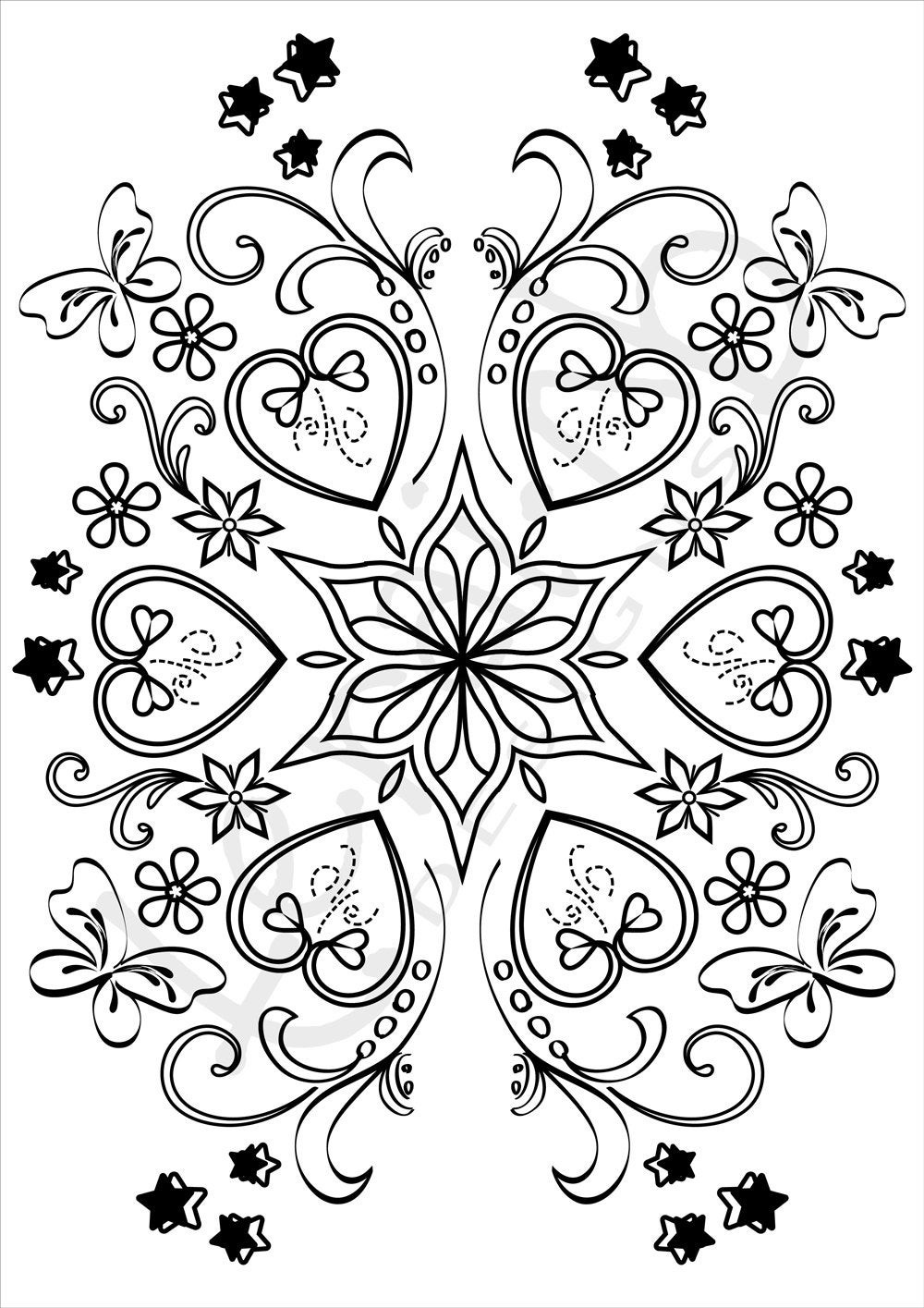 Adult Coloring Pages Heart
 Hearts Colouring page Adult Doodle Art Valentine Colouring