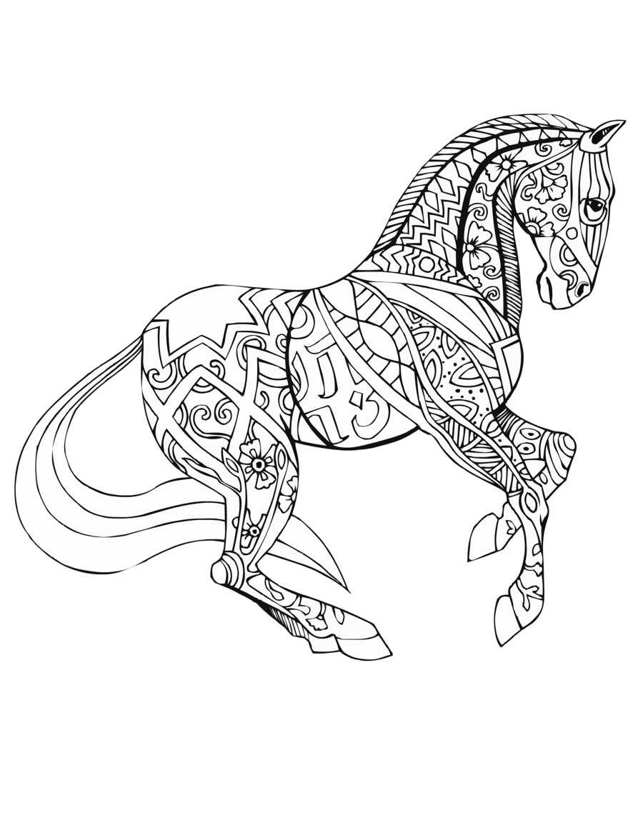 Adult Coloring Pages Horse
 Free Printable Adult Coloring Pages