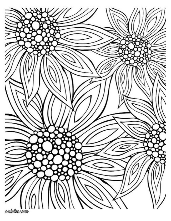 Adult Coloring Pages Patterns Flowers
 12 Free Printable Adult Coloring Pages for Summer