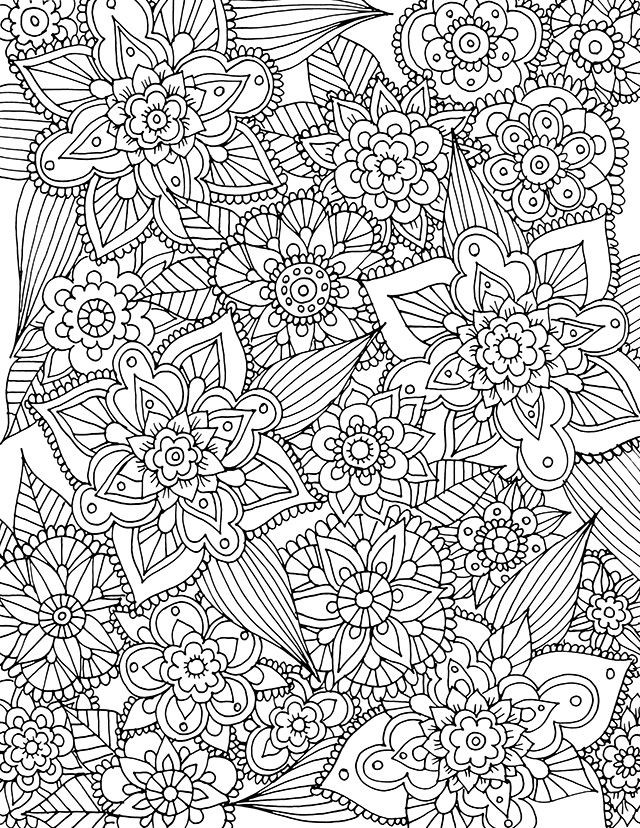 Adult Coloring Pages Patterns Flowers
 alisaburke free spring coloring page