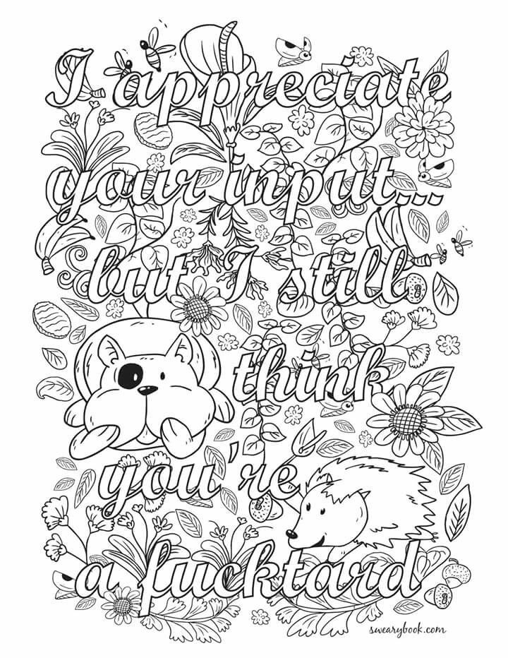 Adult Cursing Coloring Book
 10 Best images about Swearing coloring pages on Pinterest