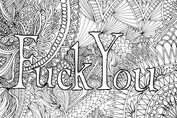 Adult Cursing Coloring Book
 Adult Coloring Book Swear Words Adult Humor Coloring Pages