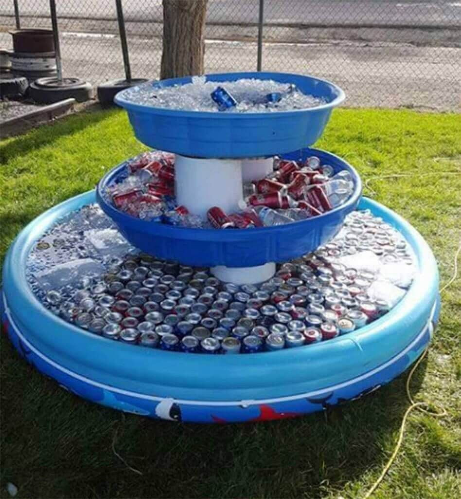 Adult Graduation Party Ideas
 Genius way to serve drinks at an outdoor party or barbecue