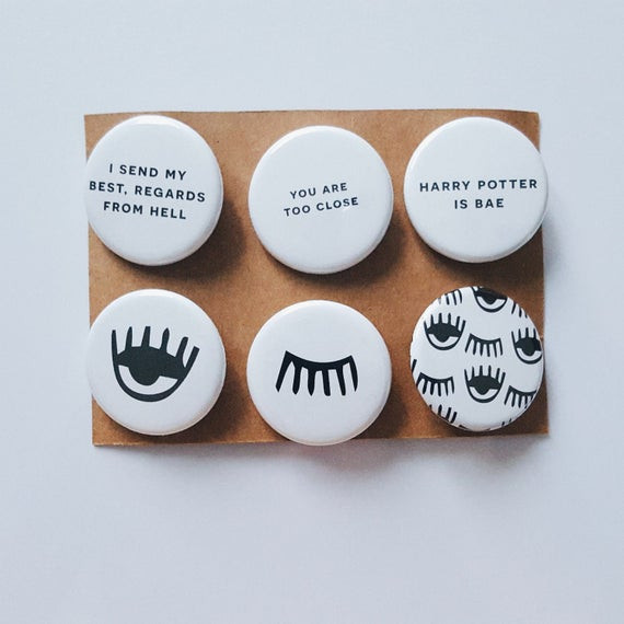 Aesthetic Pins
 Tumblr Alternative Fashion Unique Evil Eye Quotes Bae Badges