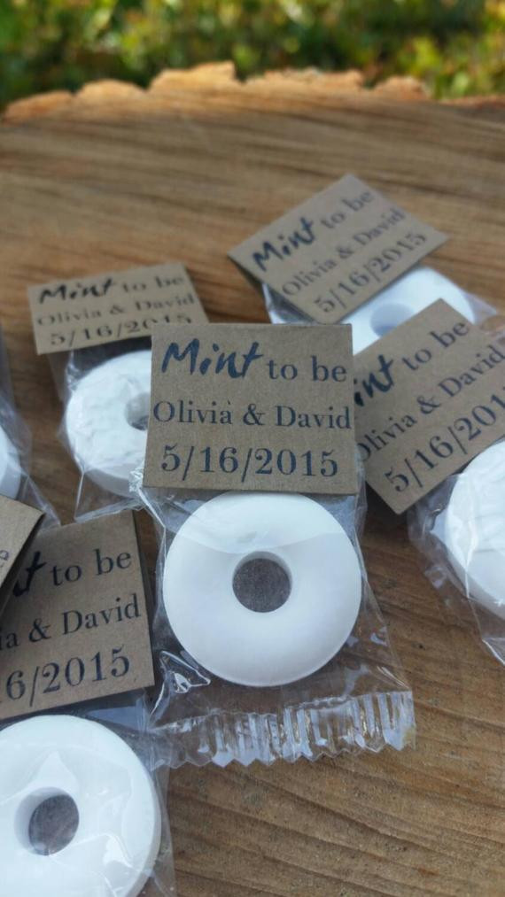 Affordable Wedding Favors
 100 Mint to be wedding favors Rustic wedding by TagItWithLove