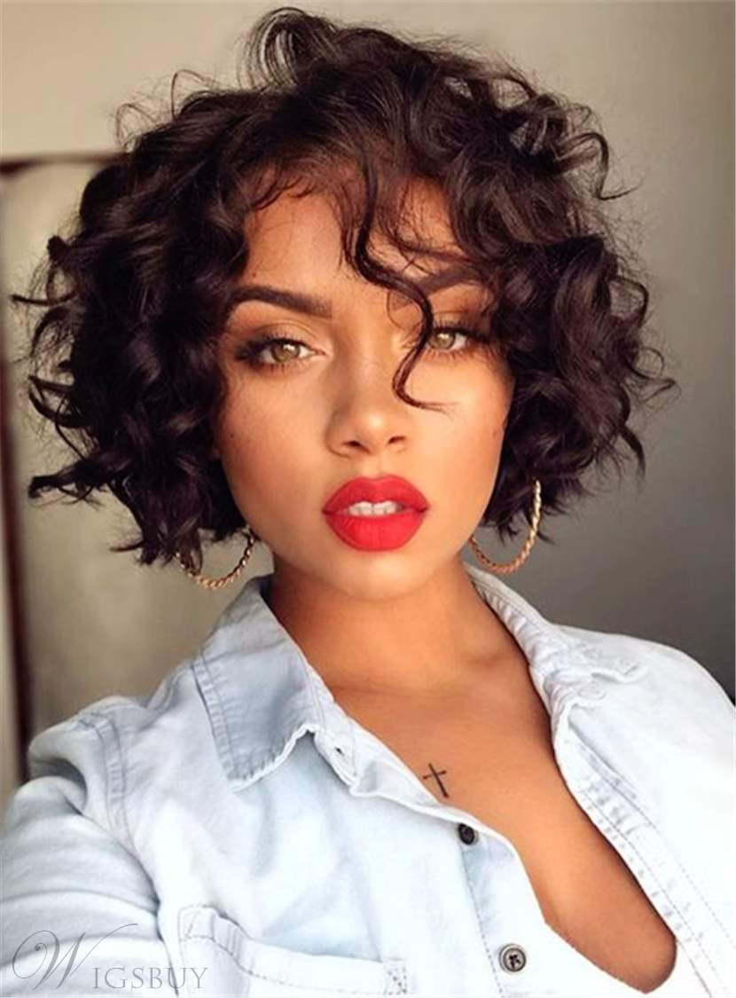 African American Female Hairstyles
 Bob Hairstyle Short Curly Synthetic Hair Capless African