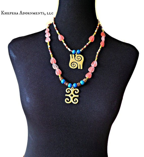 African Body Jewelry
 Adinkra Body Jewels African Jewelry Statement by